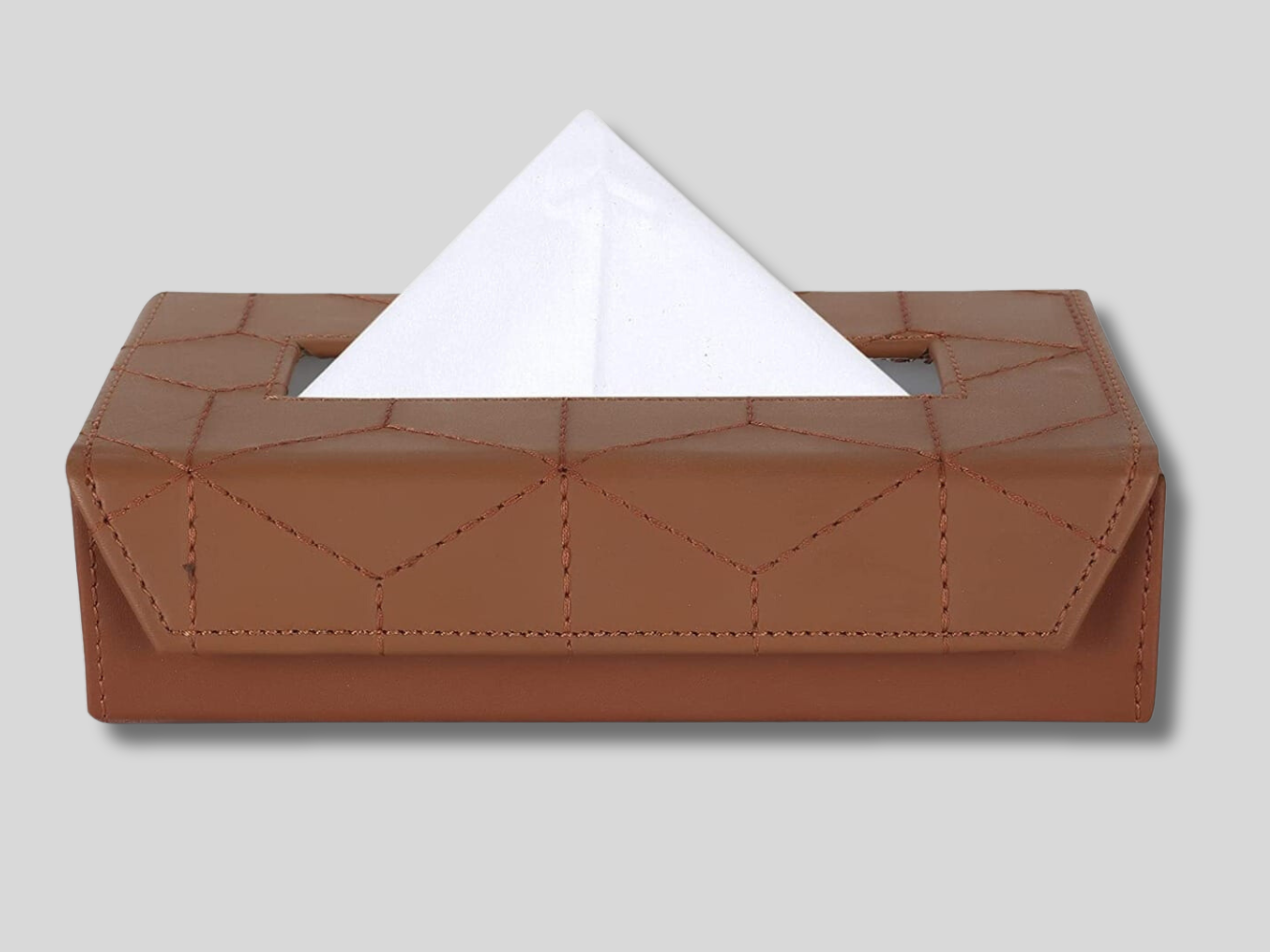 100% organic leather Handmade Tissue Box