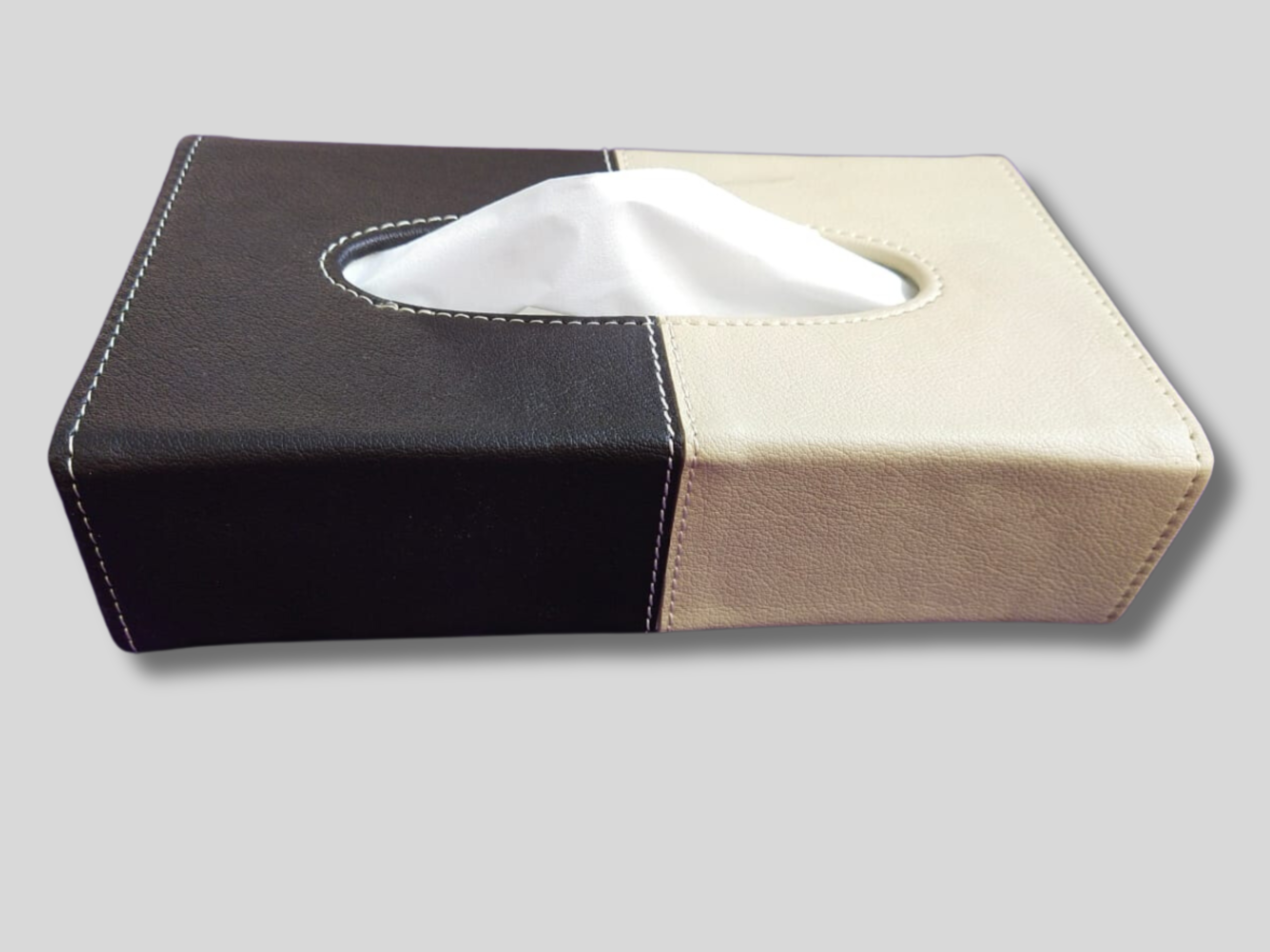 100% Organic Leather Handmade Leather Tissue Box